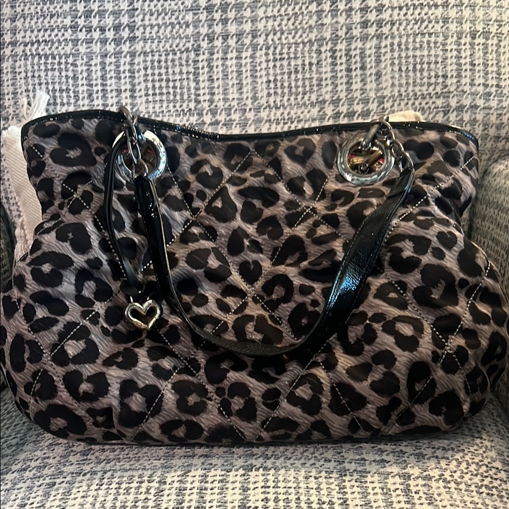 Brighton Brown and Black Shoulder Bag with Animal Print